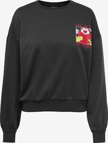 ONLY Sweatshirt 'DISNEY' in Grey: front