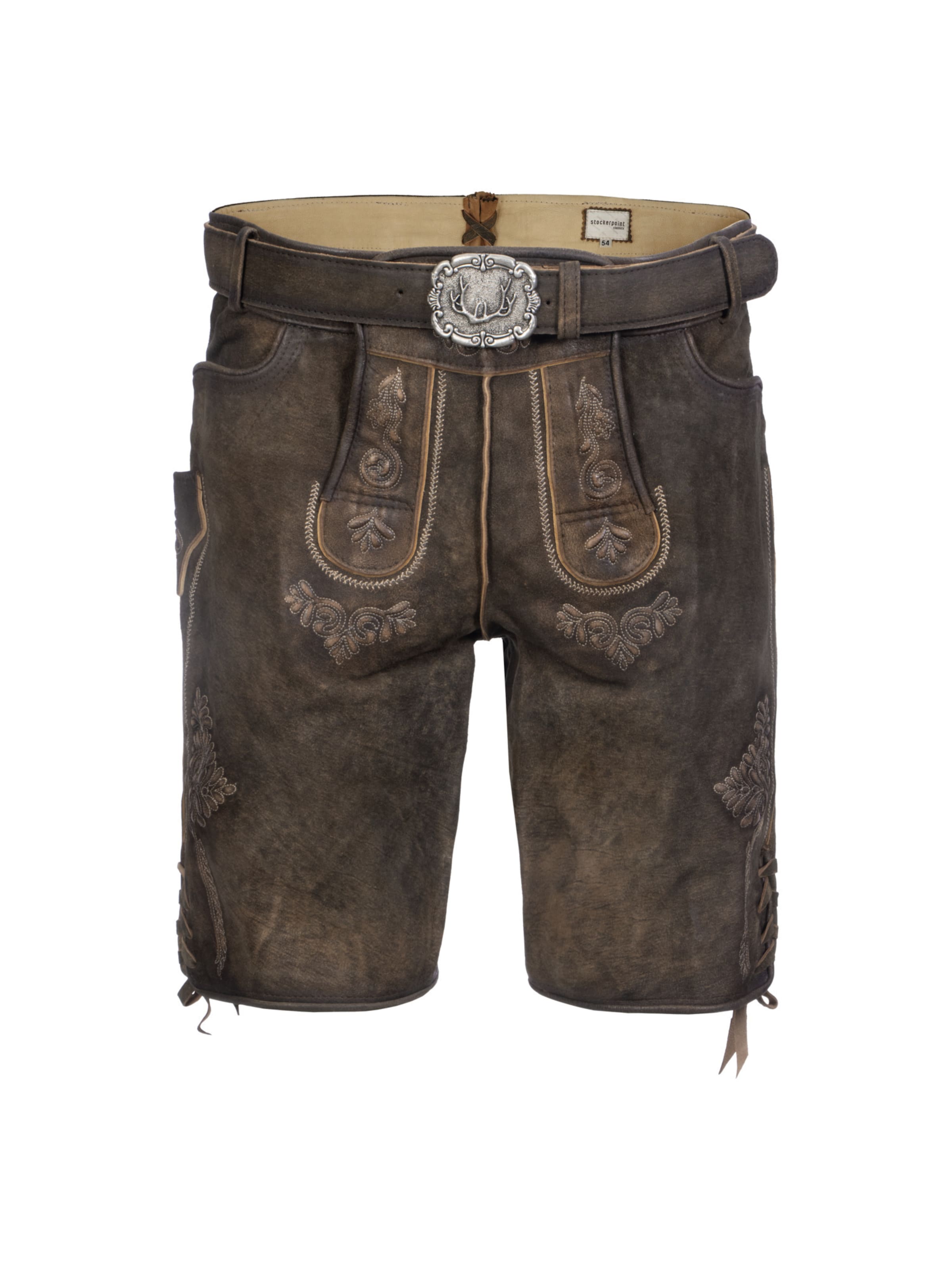 STOCKERPOINT - Regular Calças tradicionais 'Sigl' em castanho: frente