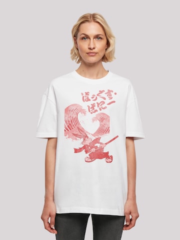 T-shirt 'Looney Tunes Trickfilm Serie Cartoon Bugs Bunny Shogun ' F4NT4STIC en blanc : devant