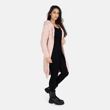 Elara Knitted coat in Pink