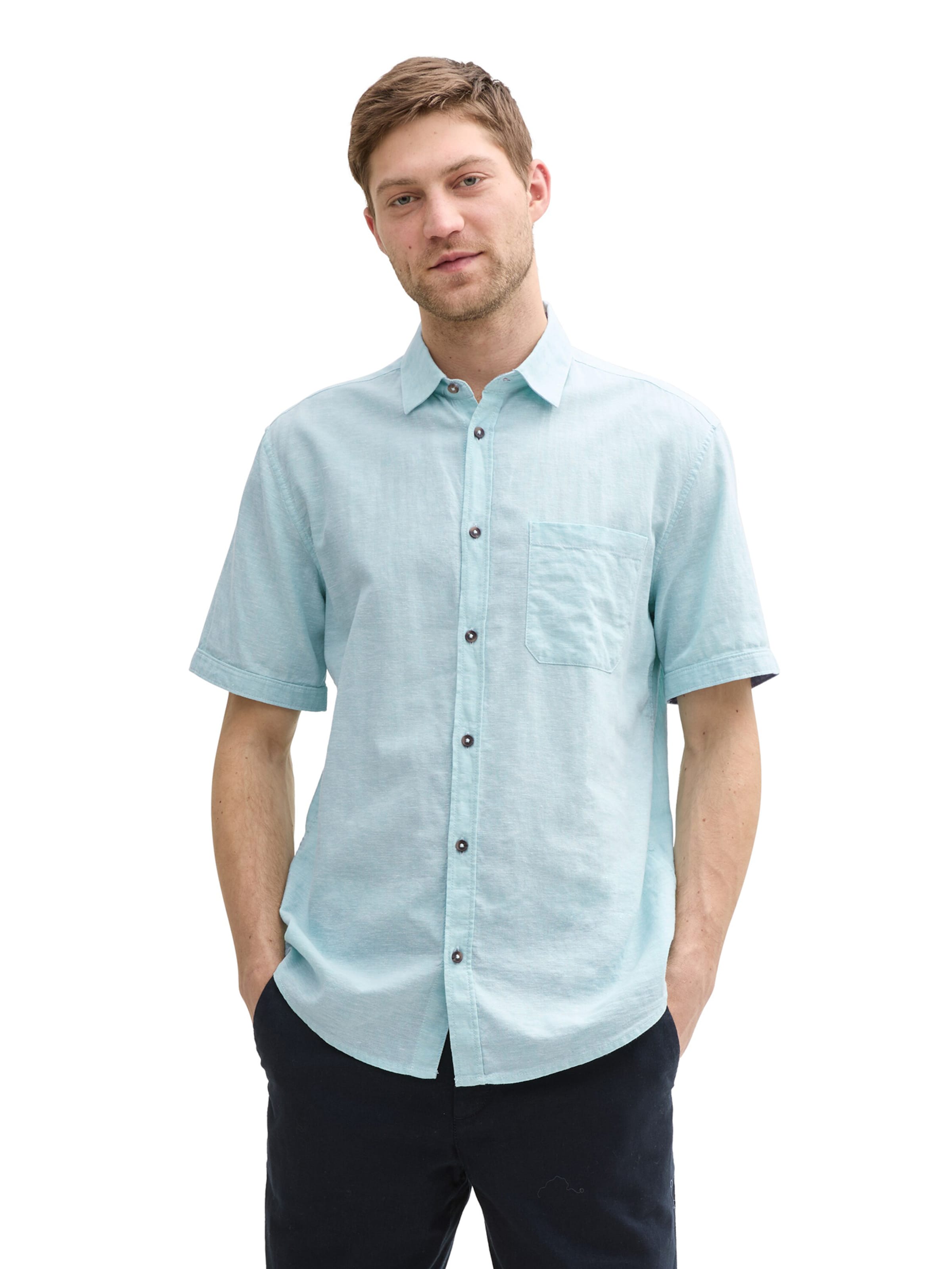 TOM TAILOR Rovný strih Košeľa - Modrá: predná strana