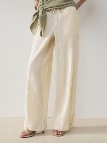 Next Wide leg Pants in Beige: front