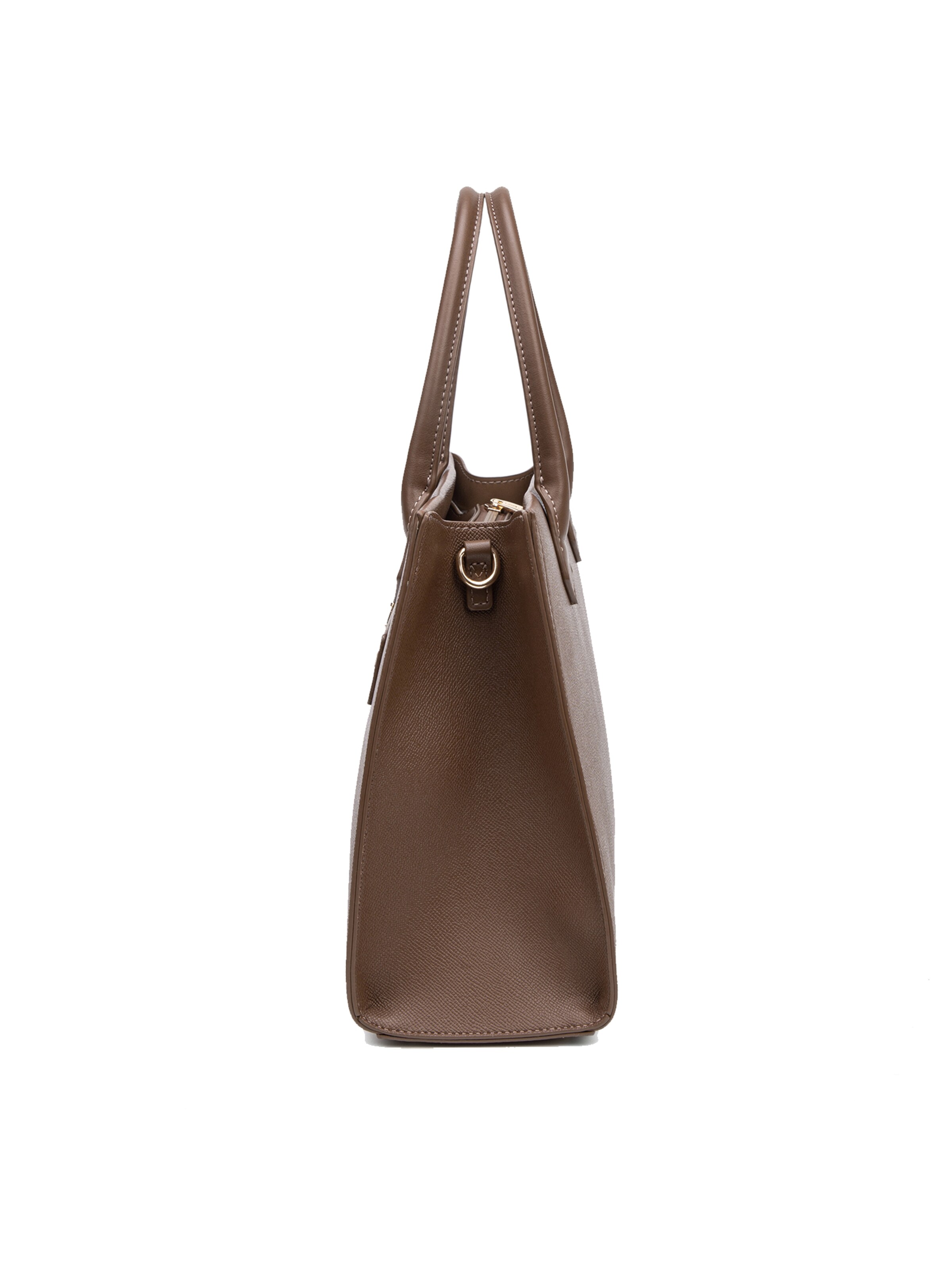 Borsa a mano 'Borsa a Mano Donna Vegan Leather con Zip e Tracolla Rimovibile - David Jones' di David Jones in marrone