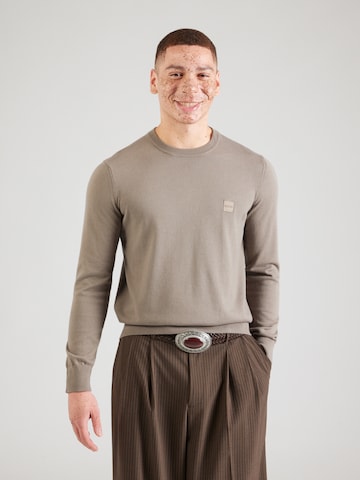 BOSS Svetr 'Kanovano_S' – béžová: přední strana