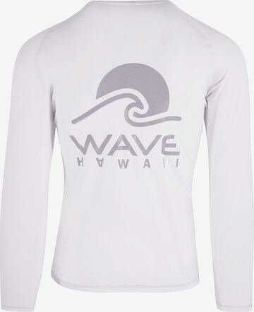 T-shirt fonctionnel ' Rash Guard ' Wave Hawaii en blanc