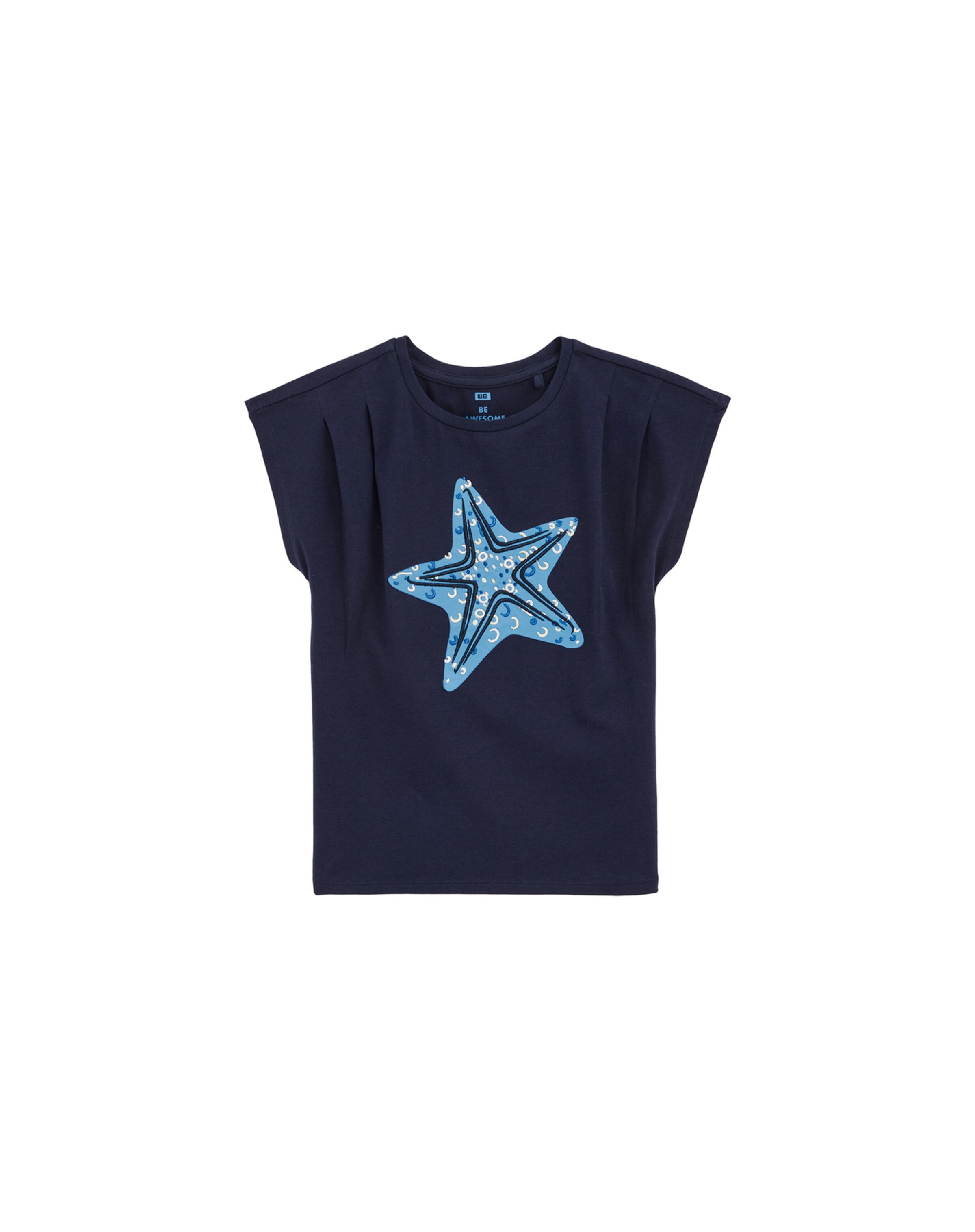 WE Fashion Футболка в Синий: спереди