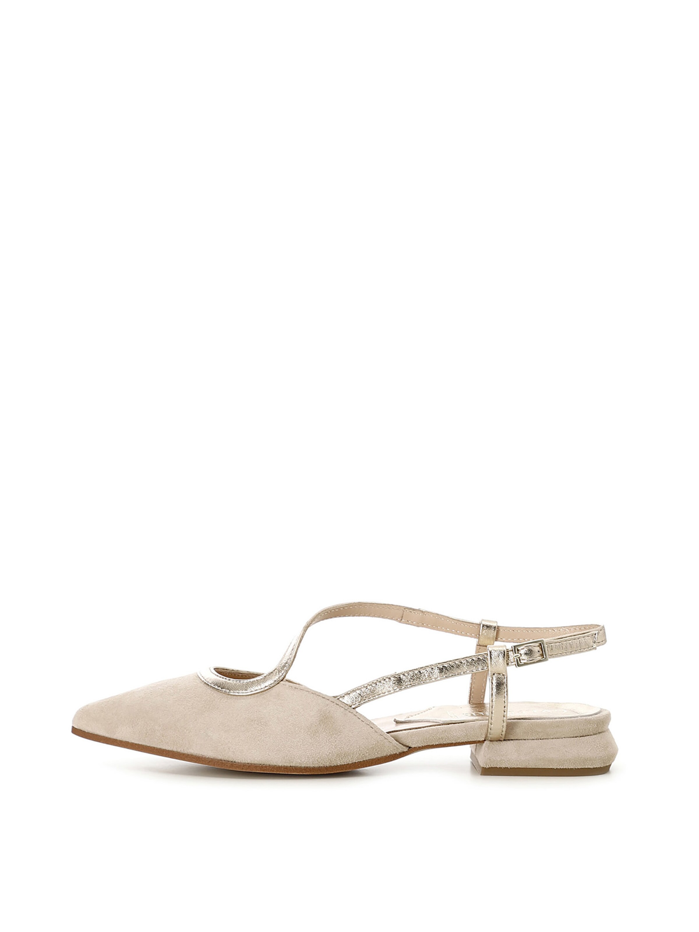 Ballerina con cinturino di CAFè NOIR in beige: frontale