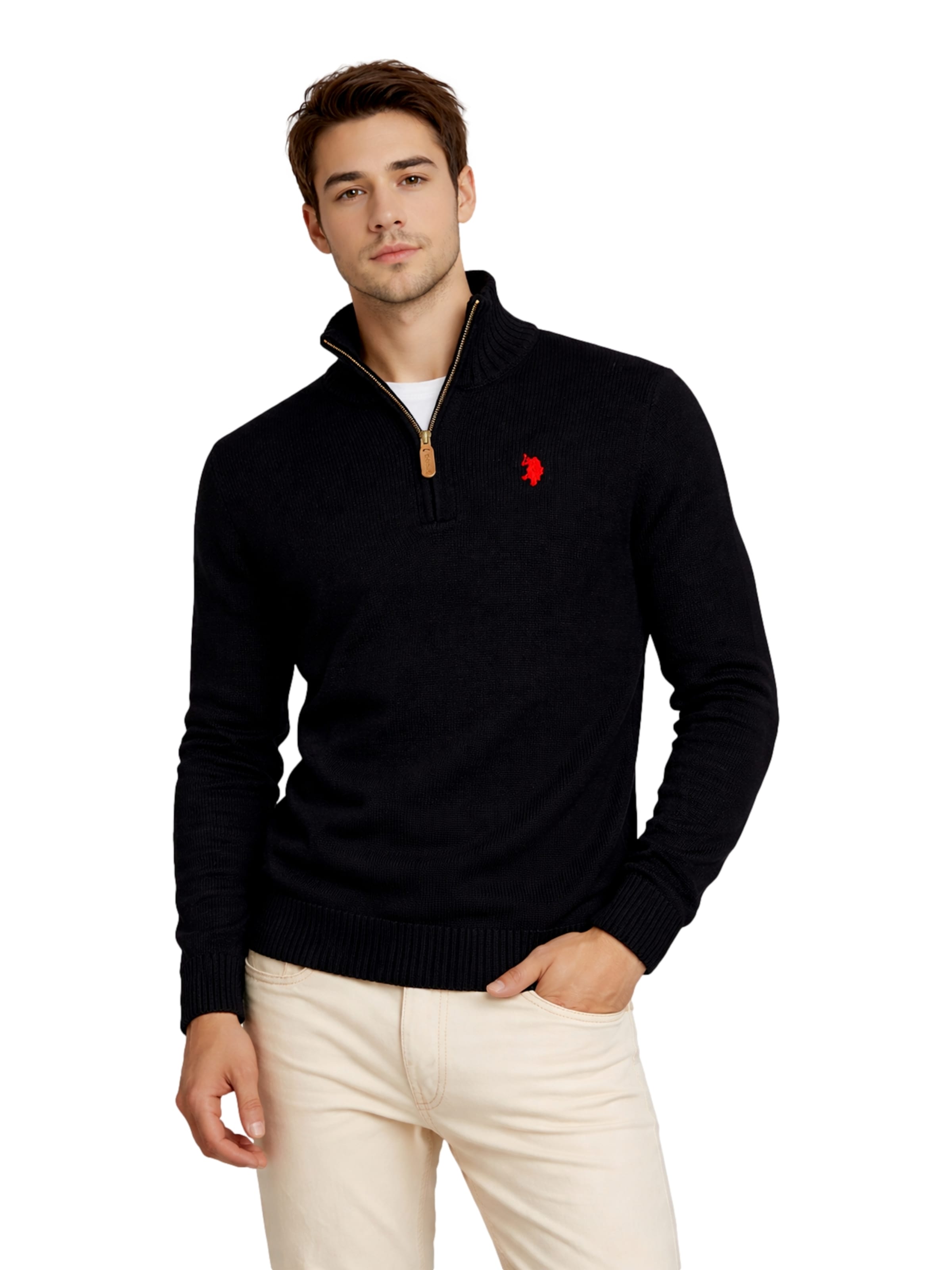 U.S. POLO ASSN.Pulover - crna boja: prednji dio