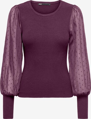 ONLY Sweater 'JASMINE' in Purple: front