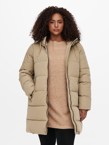 ONLY Carmakoma Wintermantel 'Dolly' in Beige: voorkant