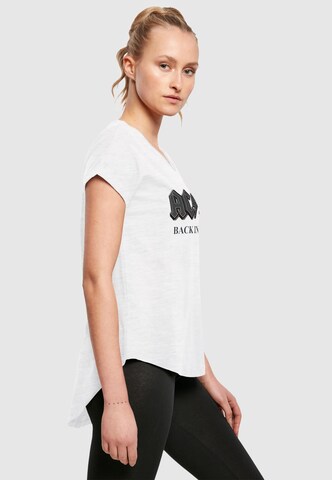 T-shirt 'ACDC Back In Black' F4NT4STIC en blanc