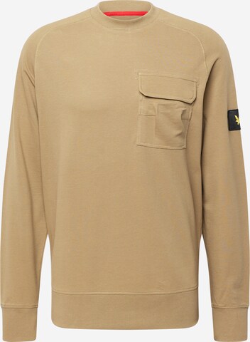 Sweat-shirt Lyle & Scott en beige : devant