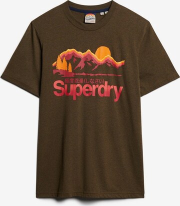 T-Shirt Superdry en vert : devant