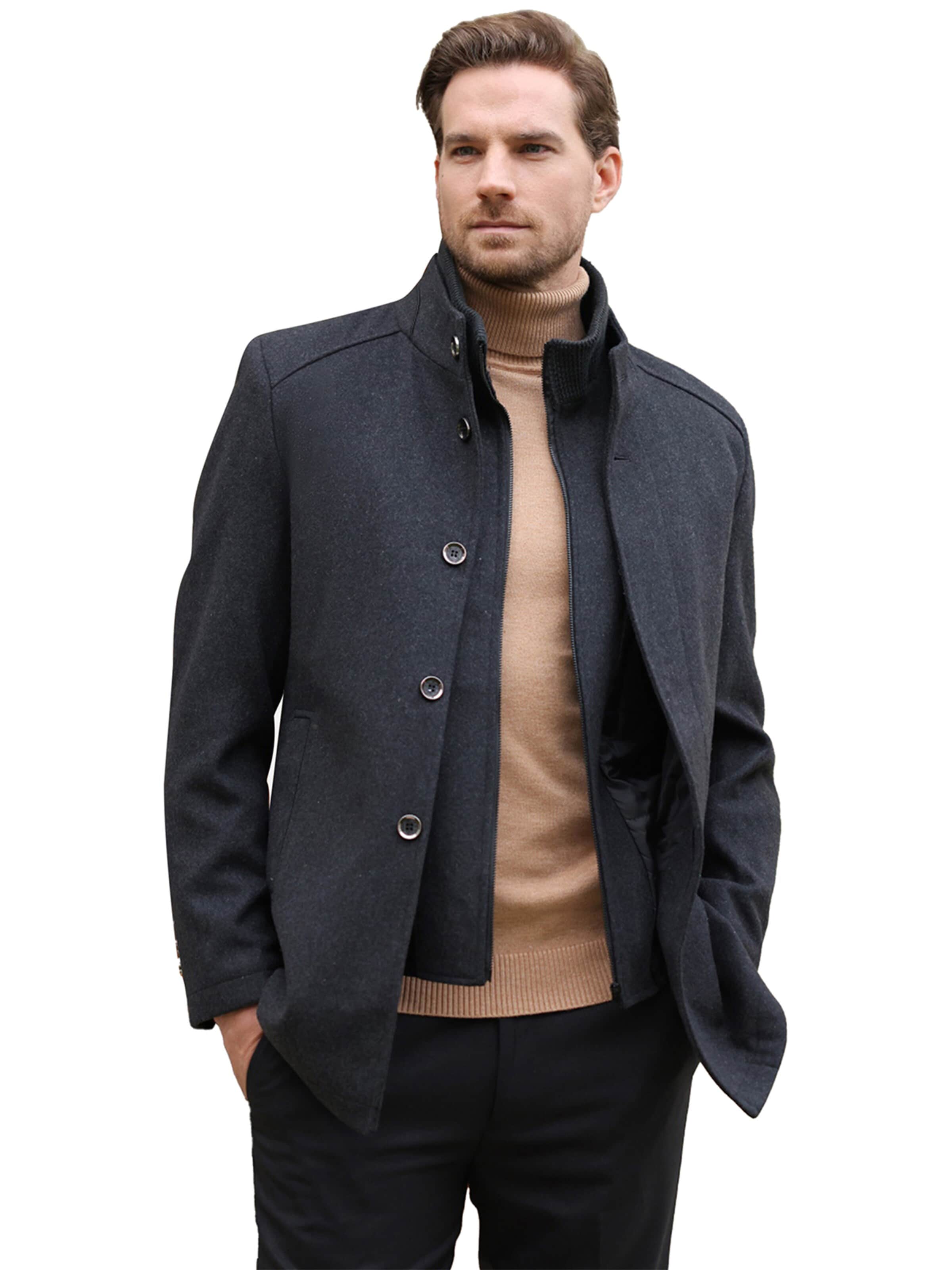 YOUTHUP Winter Coat in Grey: front