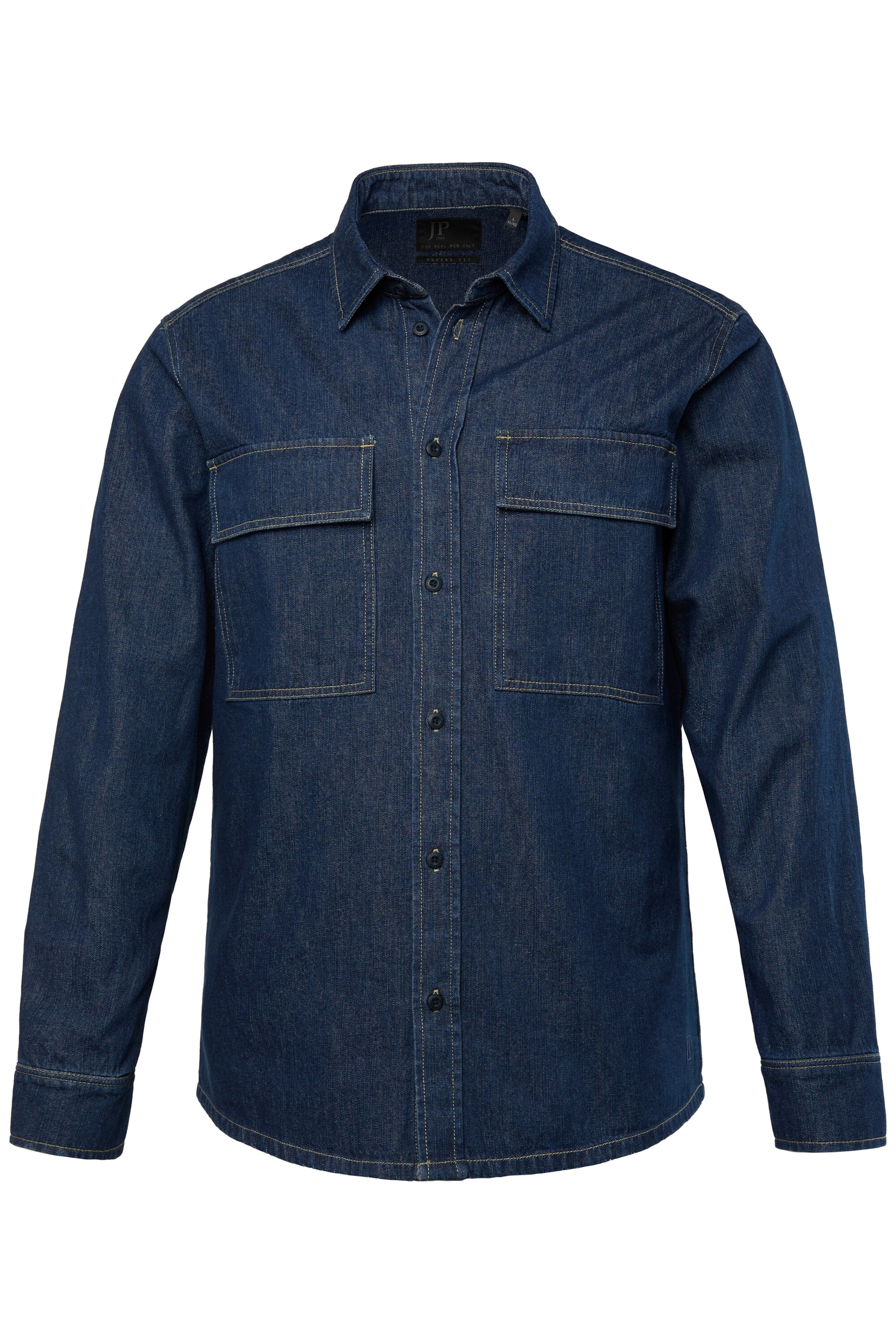 JP1880 Comfort fit Overhemd in Blauw: voorkant