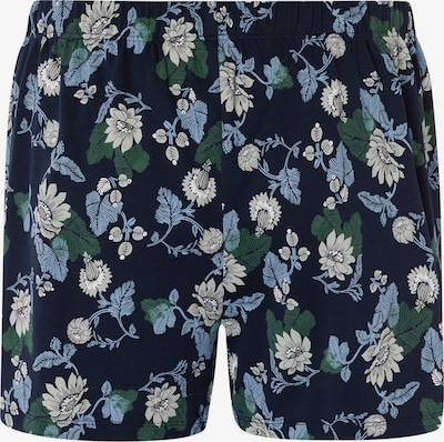 Hanro Boxershorts 'Fancy' in de kleur Donkerblauw / Groen / Wit, Productweergave