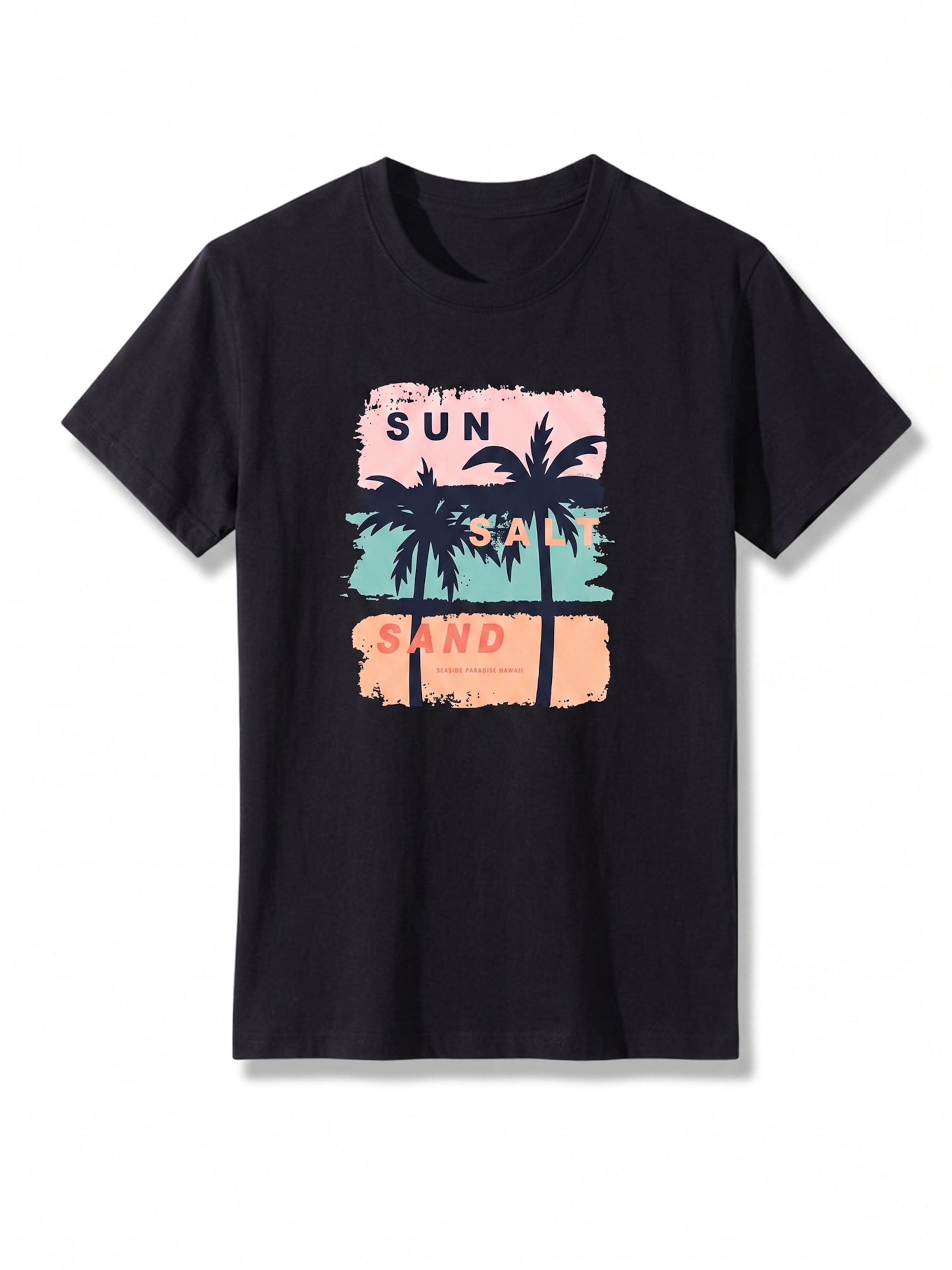 LapaPlus Shirt 'Women's Summer Short Sleeves Tops'‌‌‌‌‌‌ in Schwarz: Vorderseite
