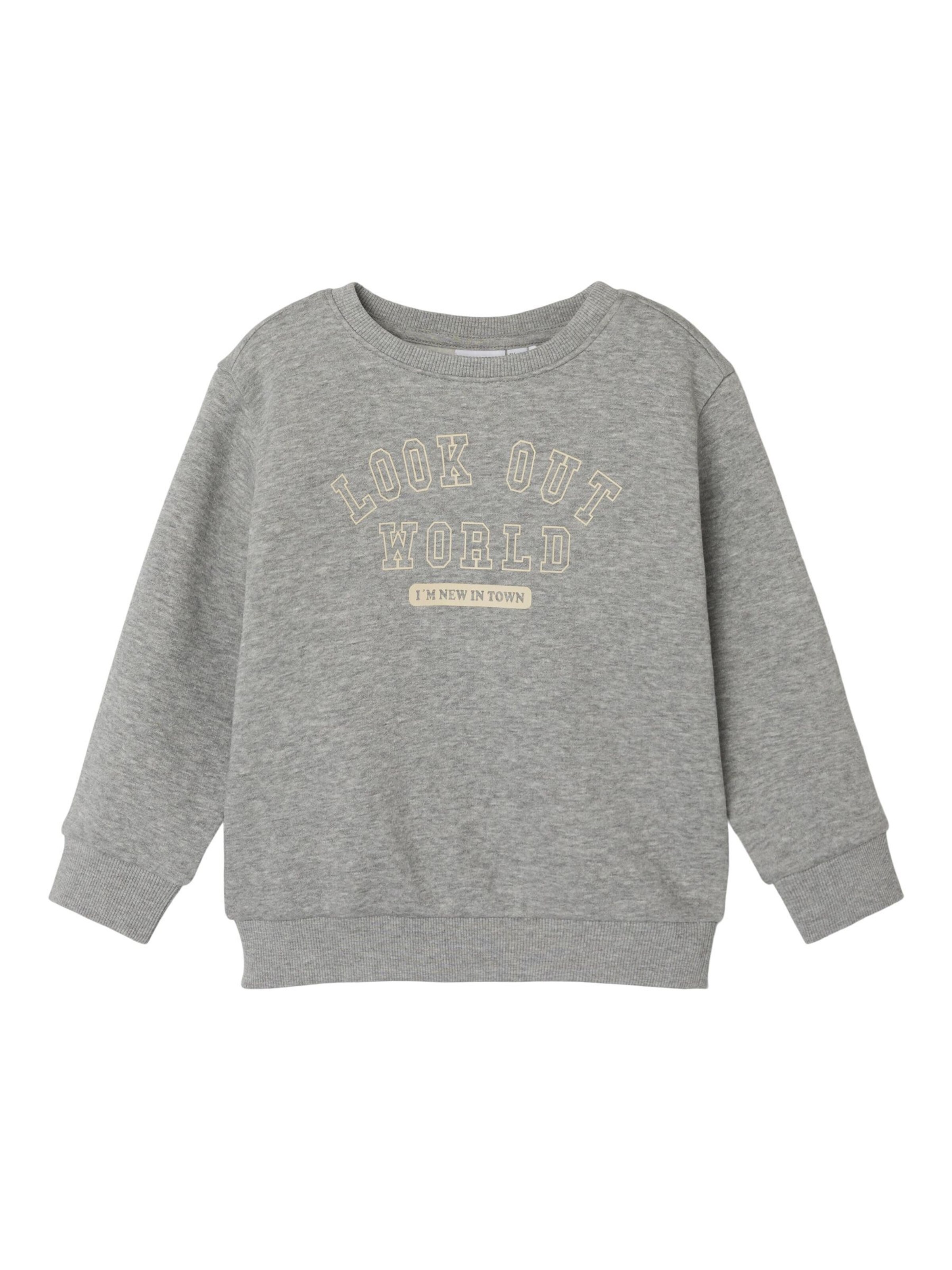 NAME IT Sweatshirt in Grijs: voorkant