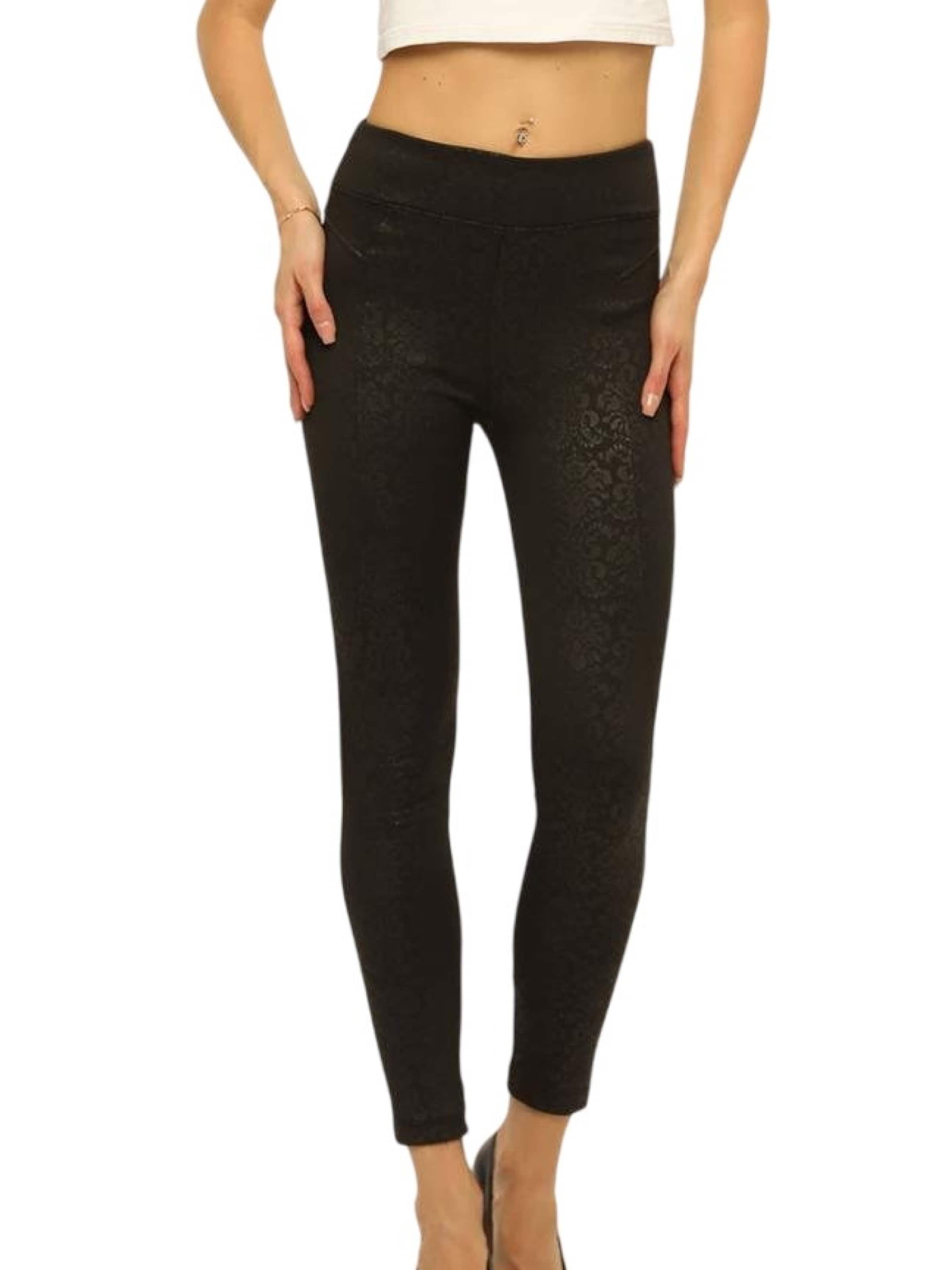 HOME STORE Skinny Leggings in Black: front