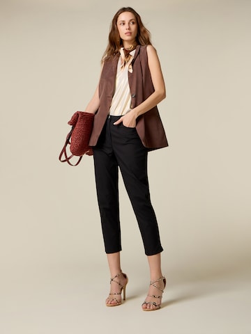 Effilé Pantalon oltre en noir