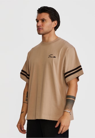 SikSilk - Camiseta en beige