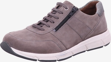 Chaussure à lacets 'Sneaker Low Herren 67000 20015 Nubukleder in grau' SOLIDUS en gris : devant