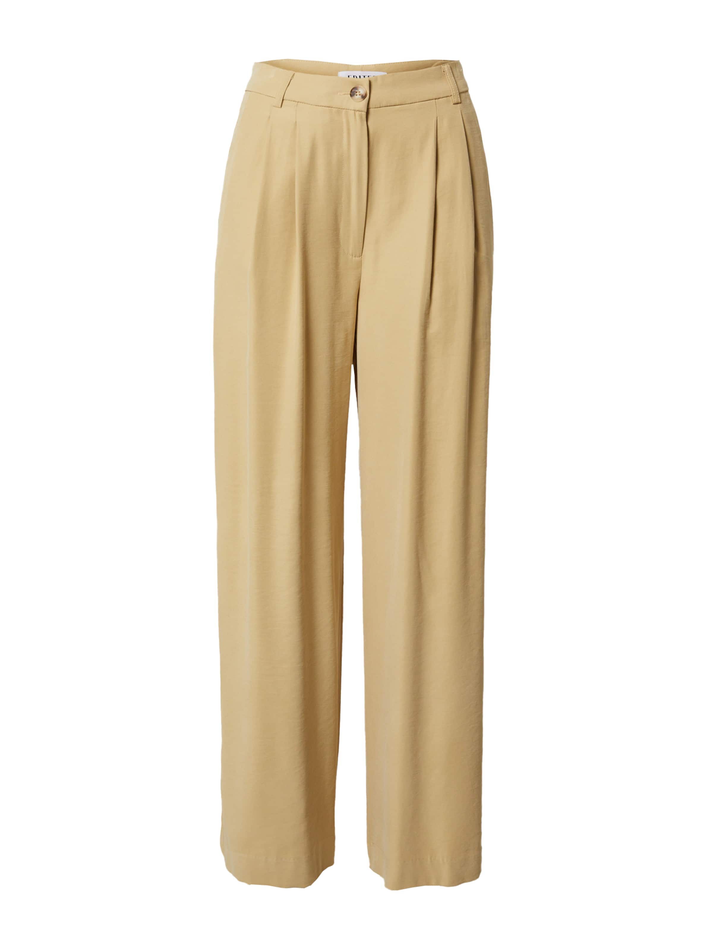 EDITED Loosefit Byxa 'Jocelyne' i beige: framsida