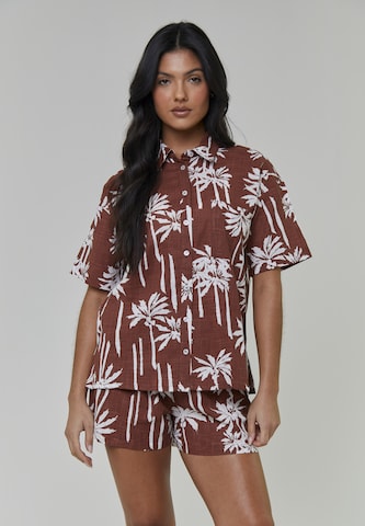 South Beach Blouse in Brown: front