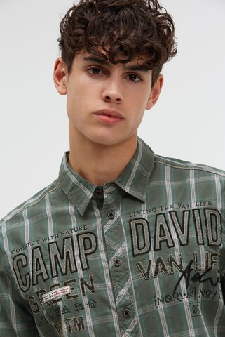 CAMP DAVID Regular fit Button Up Shirt in Green