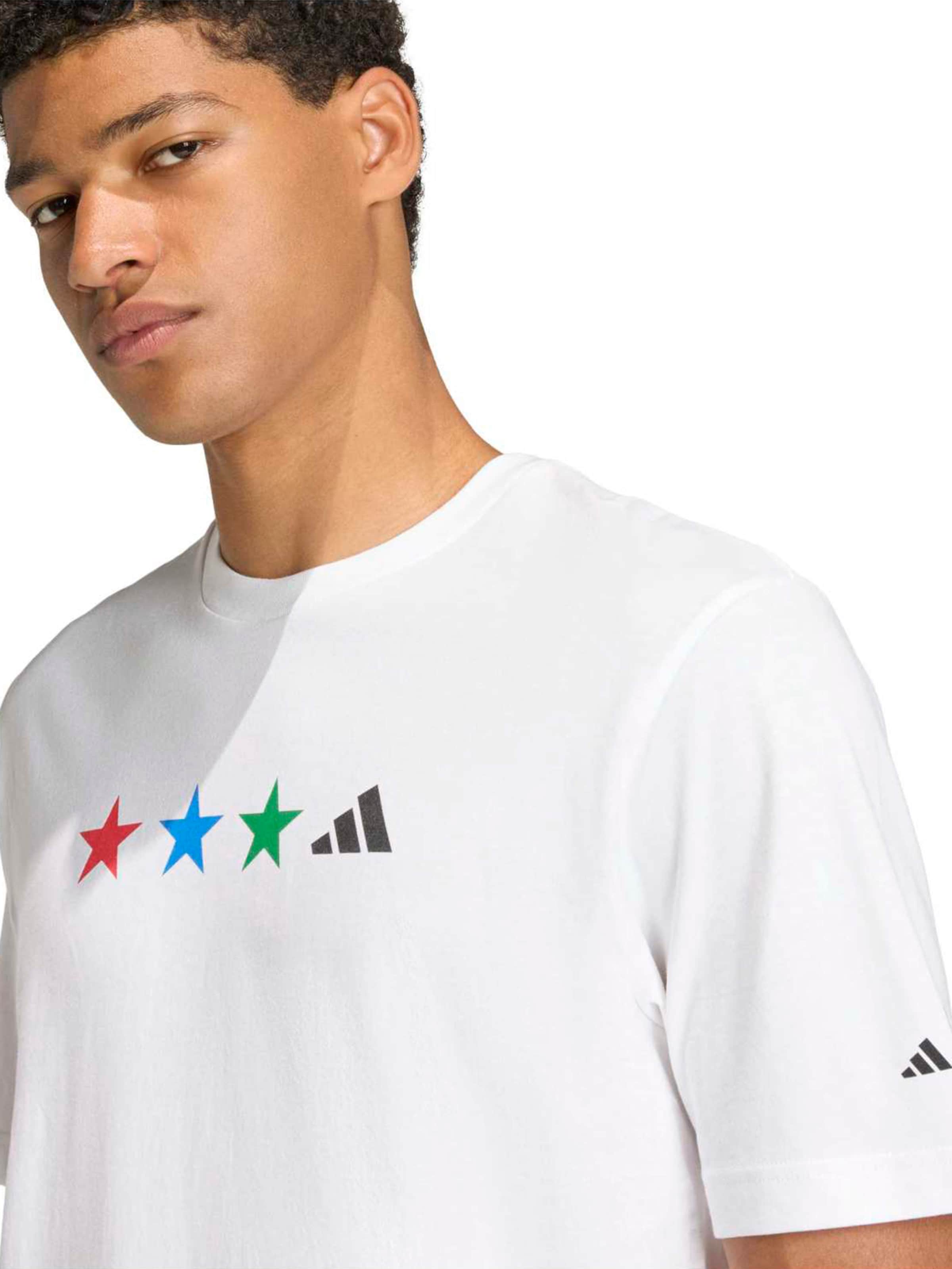 balta ADIDAS SPORTSWEAR Sportiniai marškinėliai 'FTB WC MAP'