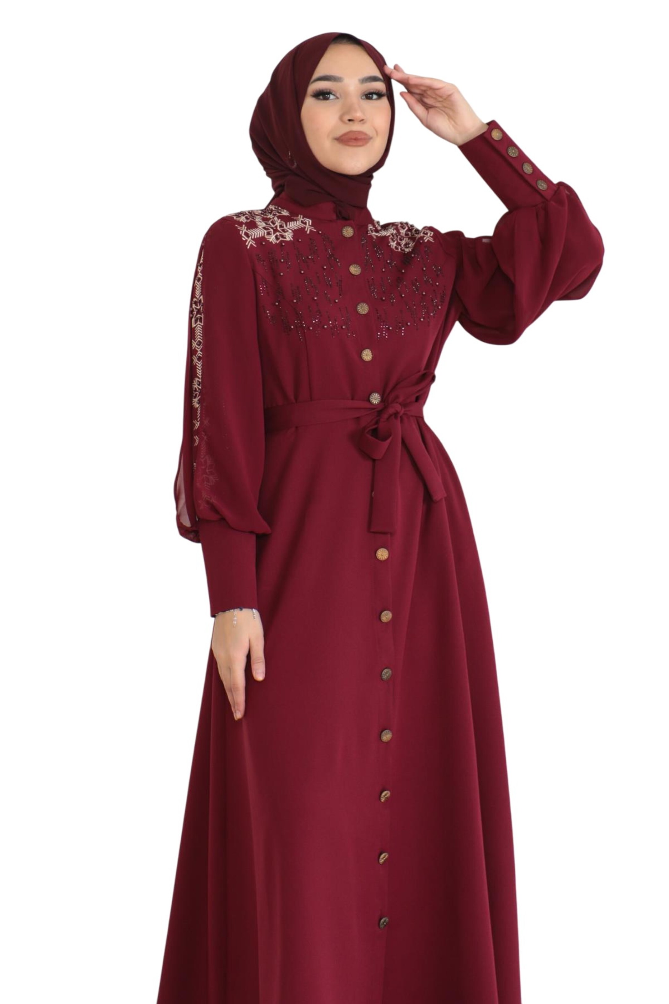 MODAMIHRAM Shirt dress in Red