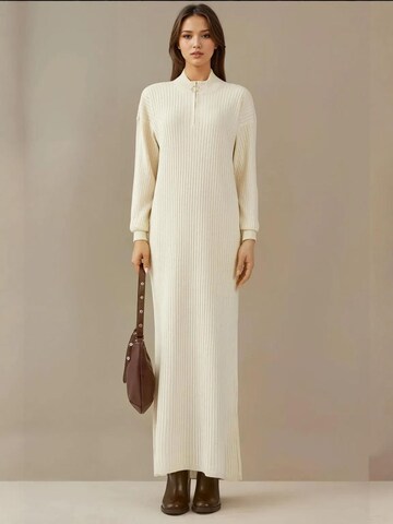 Bigdart - Vestido de malha em branco: frente