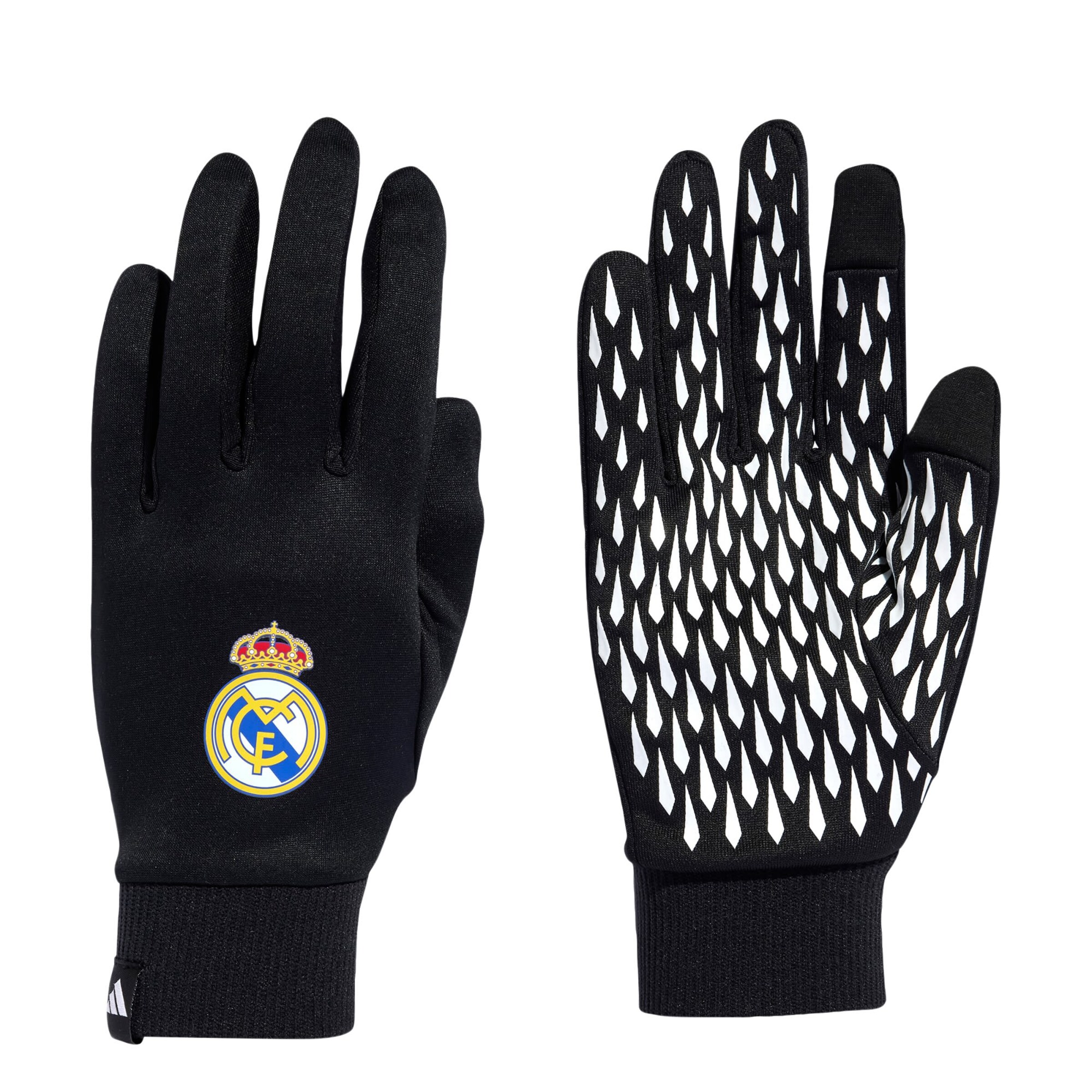 ADIDAS PERFORMANCE Athletic Gloves 'Real Madrid' in Black: front