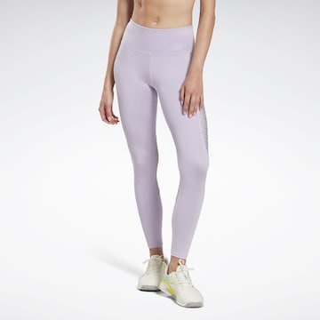 Reebok Skinny Športne hlače 'Safari' | vijolična barva: sprednja stran