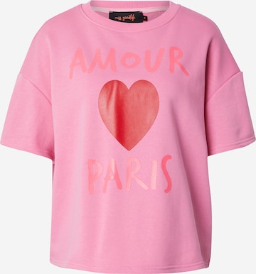miss goodlifeSweater majica 'Amour Paris' - roza boja: prednji dio