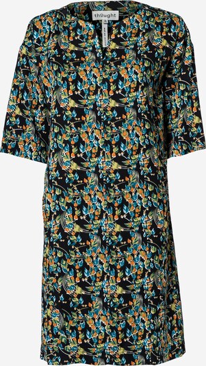 Thought Robe 'Barns Shift' en bleu nuit / olive / pétrole / orange, Vue avec produit