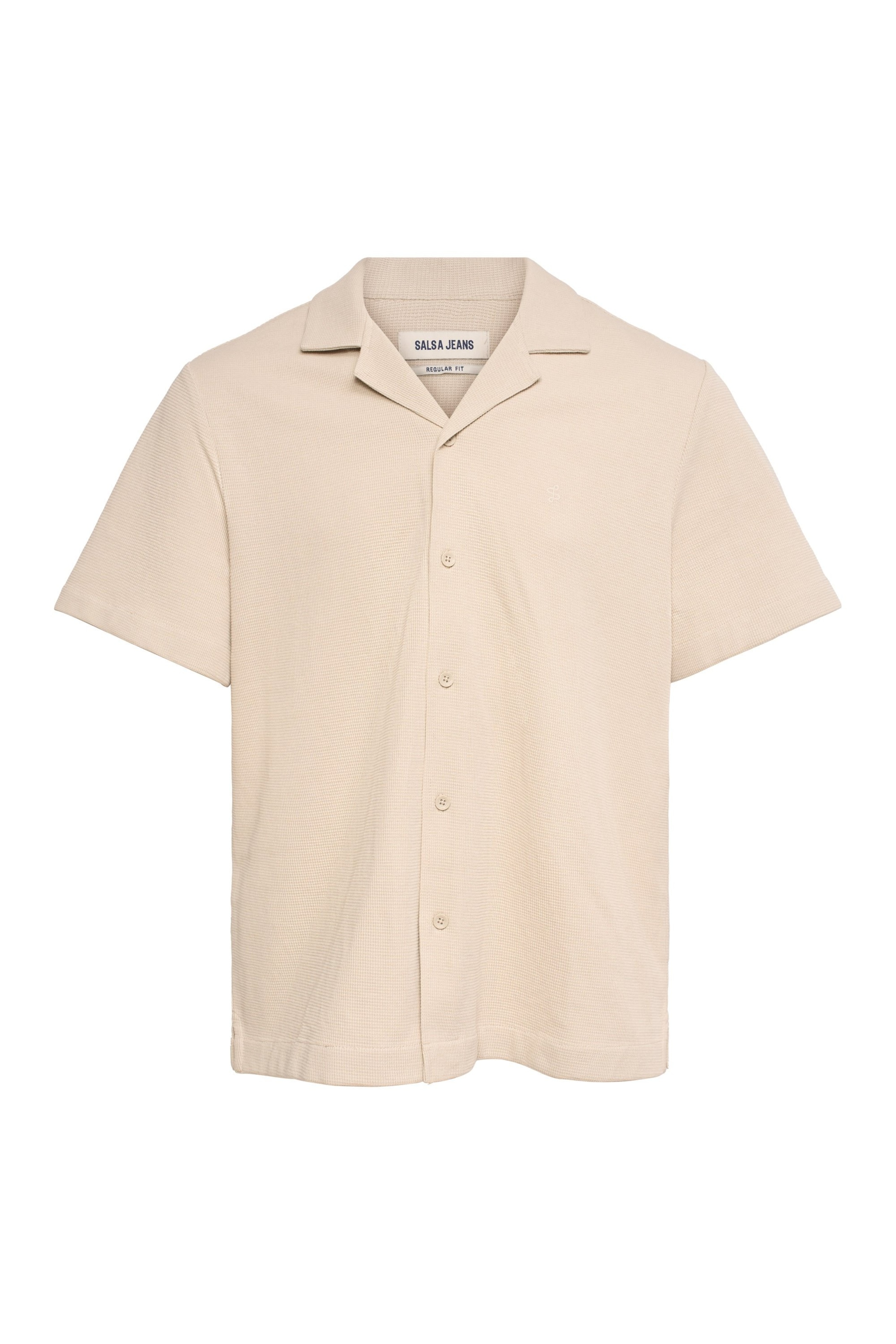 Salsa Jeans Regular fit Button Up Shirt in Beige: front