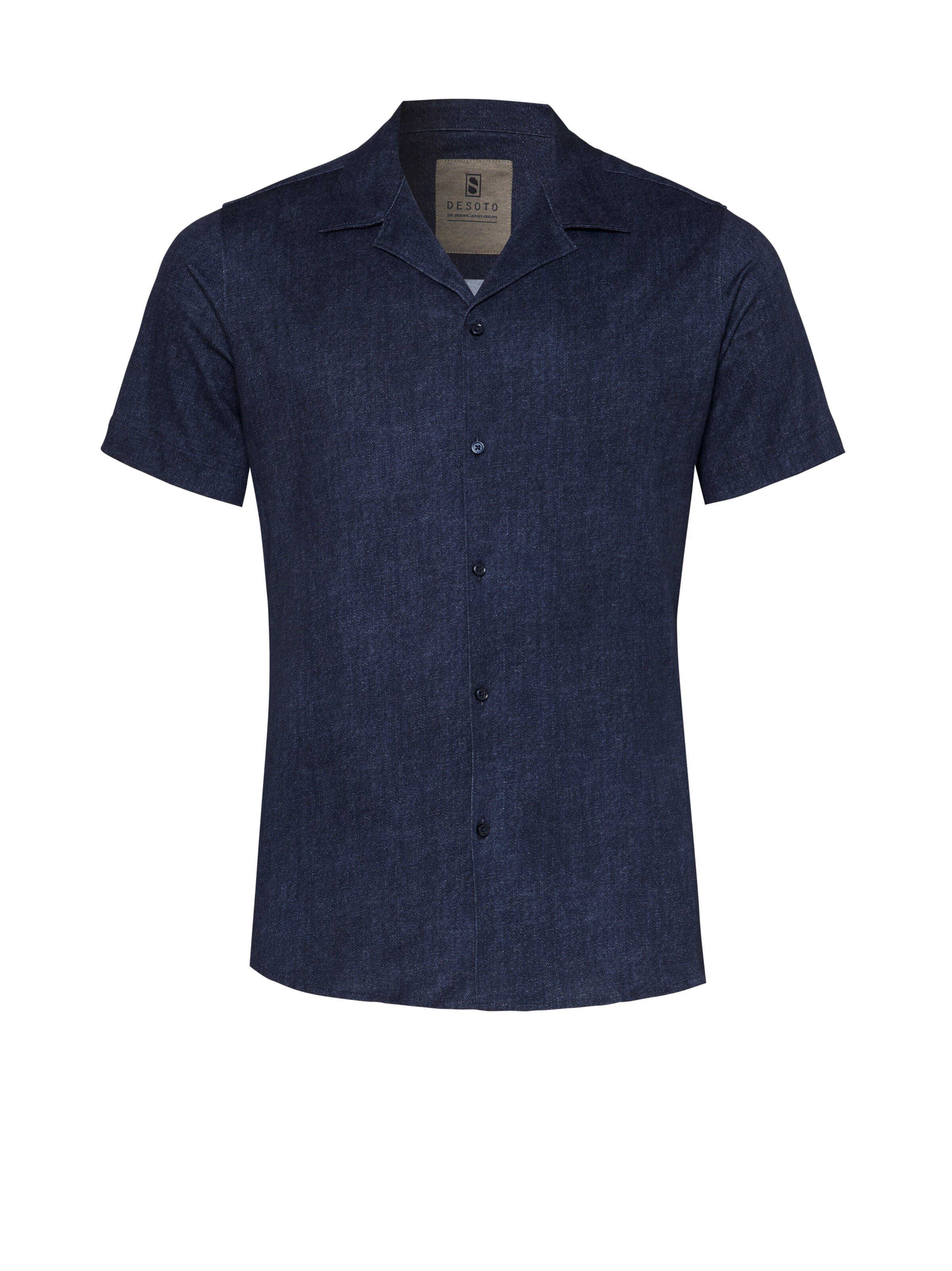 DESOTO Slim fit Button Up Shirt in Blue: front