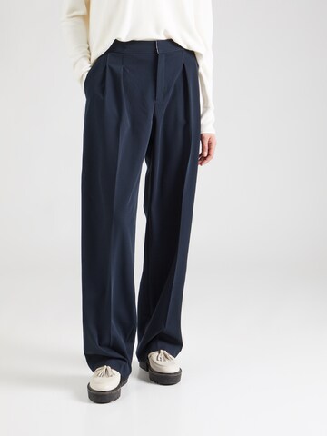 Loosefit Pantalon à plis 'C_Tansura' BOSS en bleu : devant