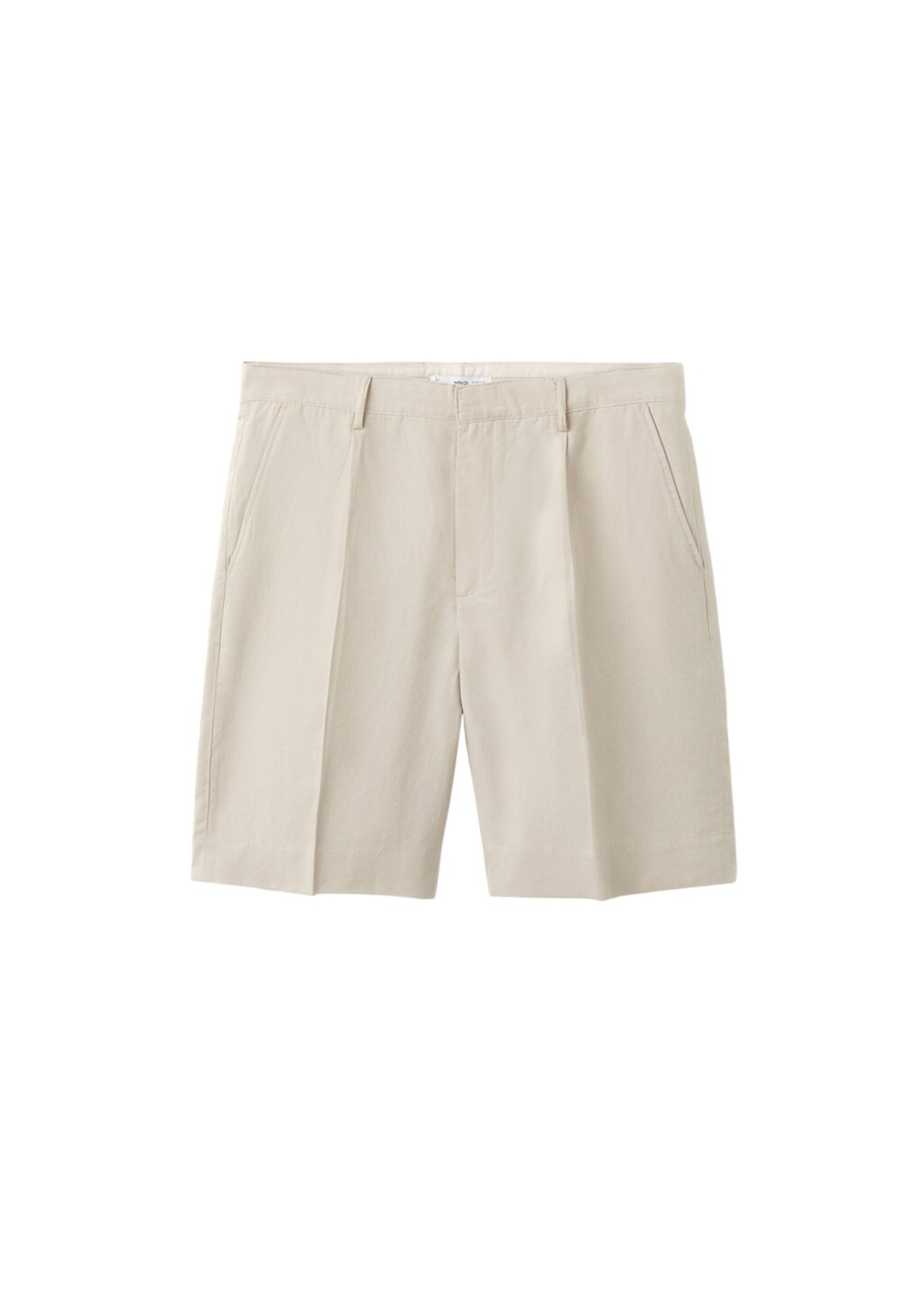 MANGO MAN Regular Pleated Pants 'Boren' in Yellow: front