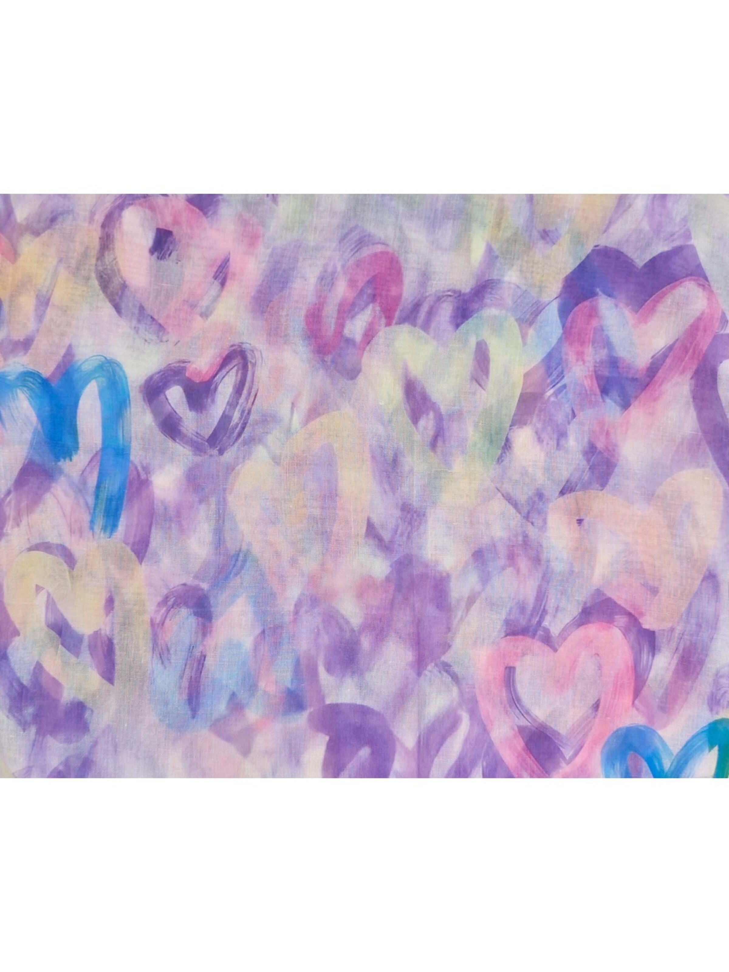styleBREAKER Schlauchschal 'Loop mit Brushstroke Herz Muster'‌‌‌‌‌‌‌‌‌‌ in Lila