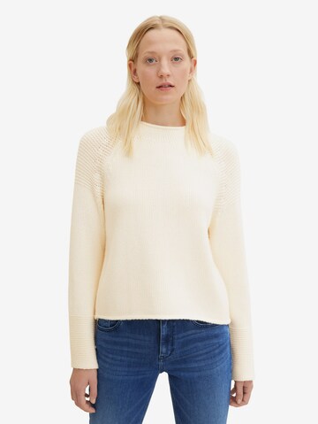 TOM TAILOR Sweater in Beige: front