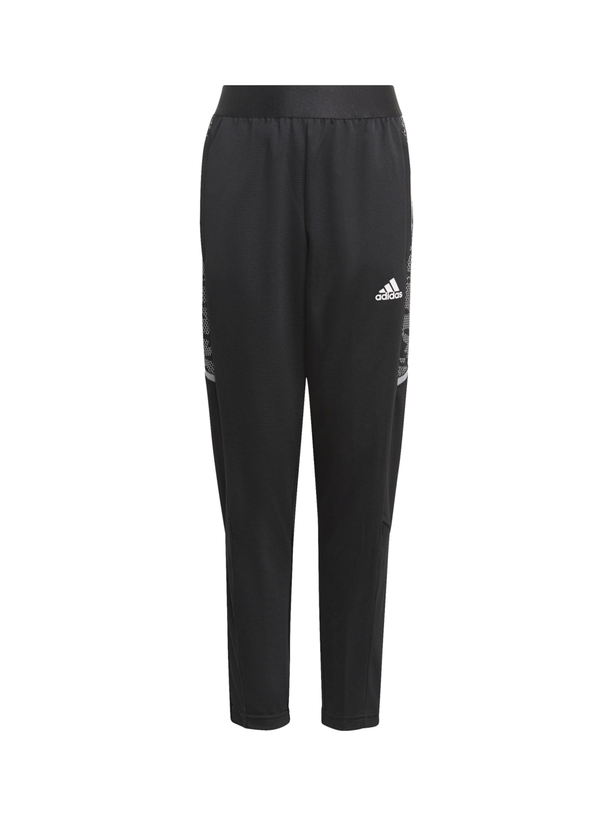 ADIDAS PERFORMANCE Tapered Sporthose in Schwarz: Vorderseite