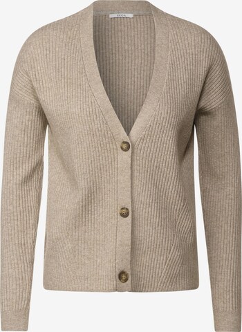 CECIL Gebreid vest in Beige: voorkant