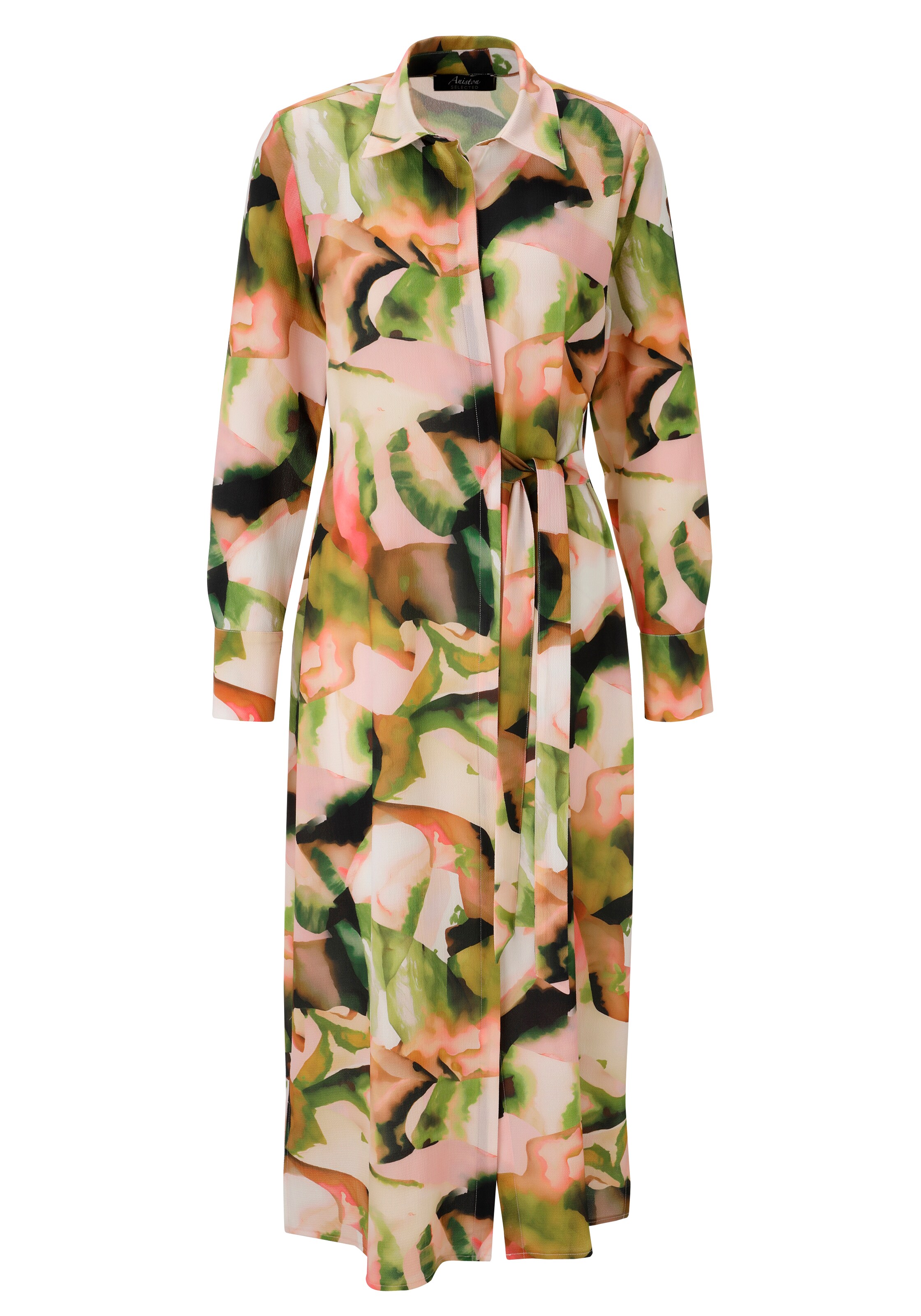 Aniston SELECTED Blusenkleid in Beige: Vorderseite