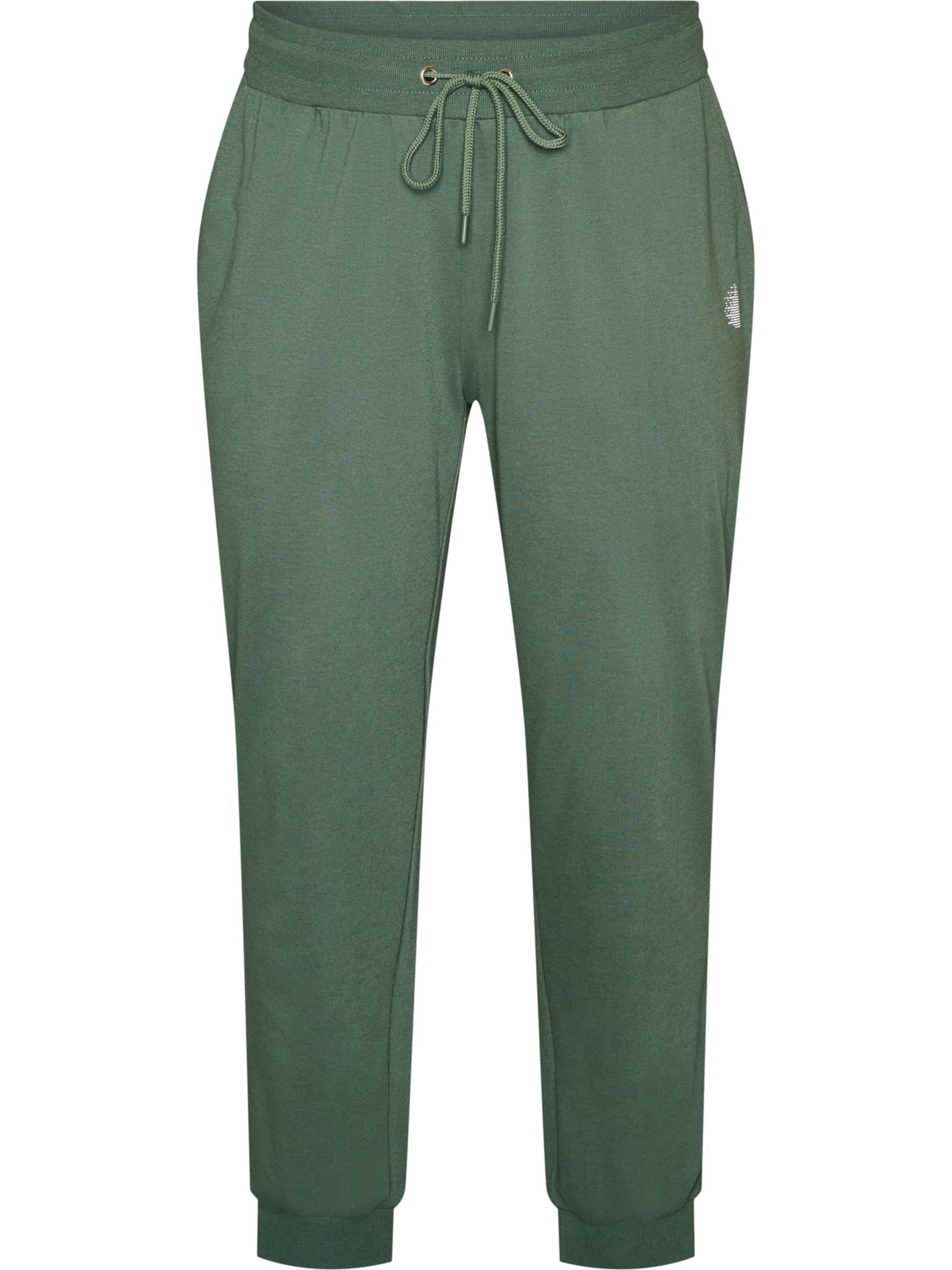 Active by Zizzi Дънки Tapered Leg Спортен панталон в зелено: отпред