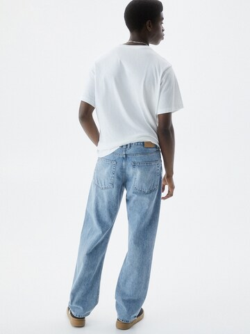 Pull&Bear Loosefit Jeans in Blauw