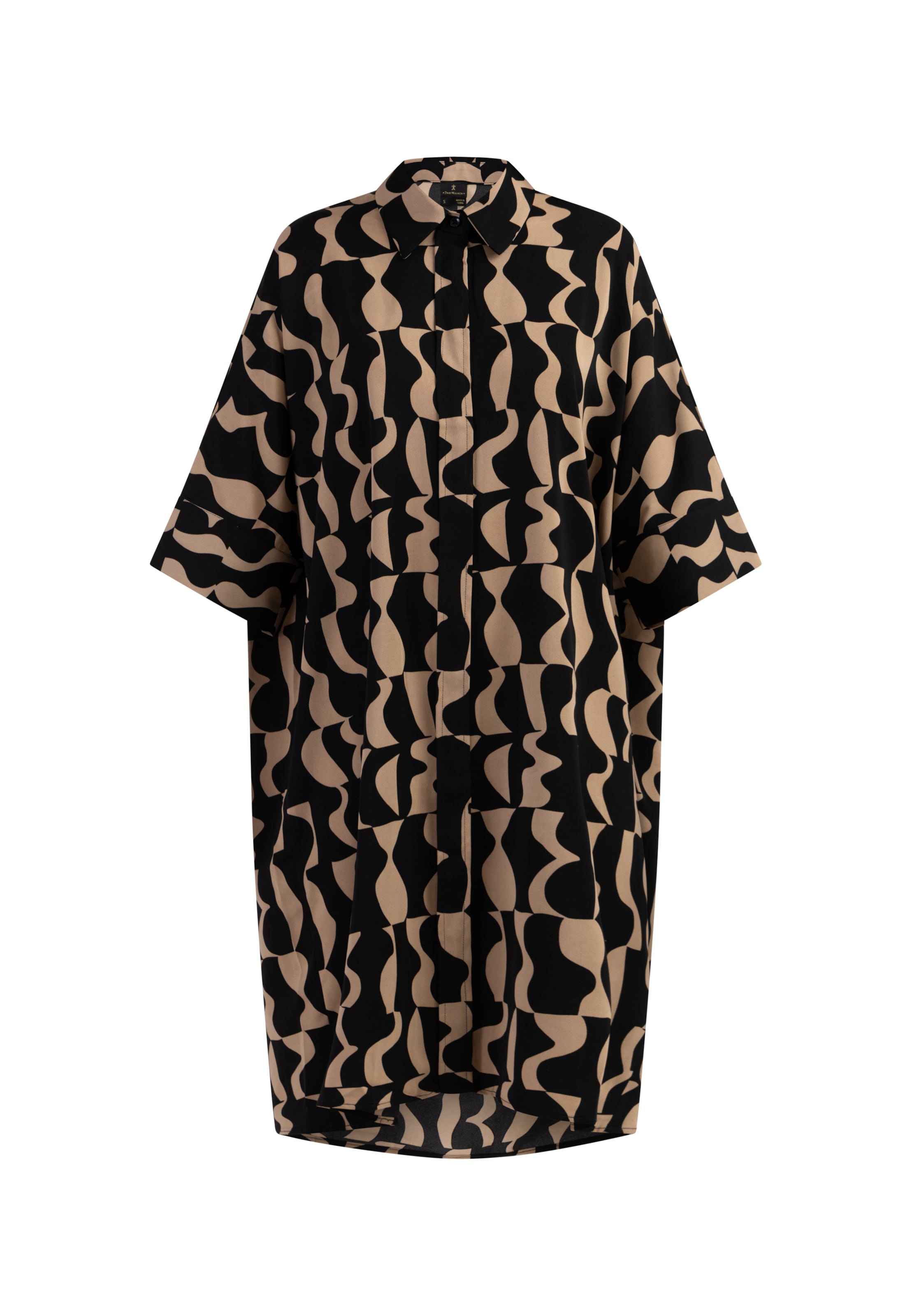 DreiMaster Klassik Blousejurk in Bruin: voorkant