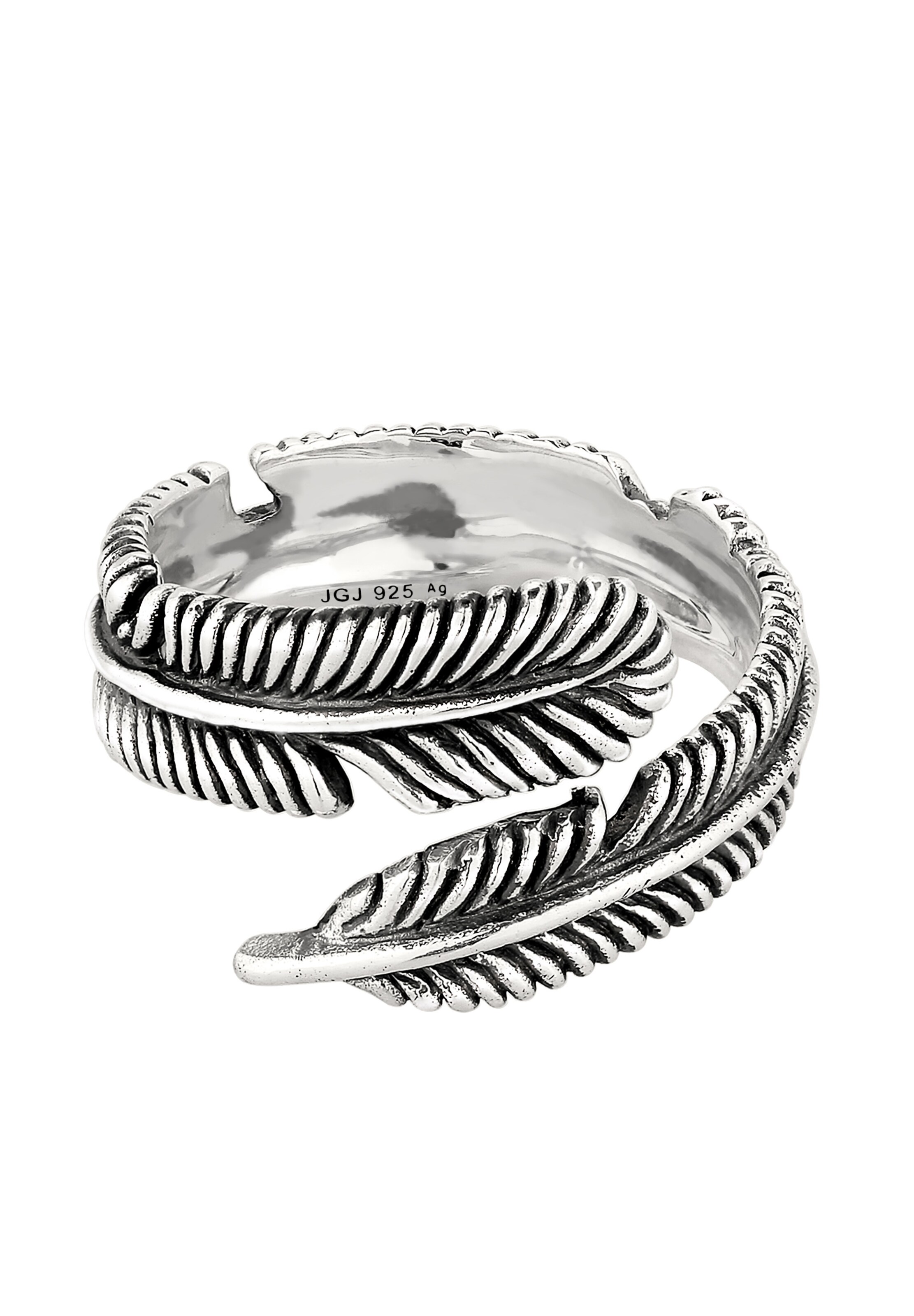 KUZZOI Ring 'Feder' in Silver