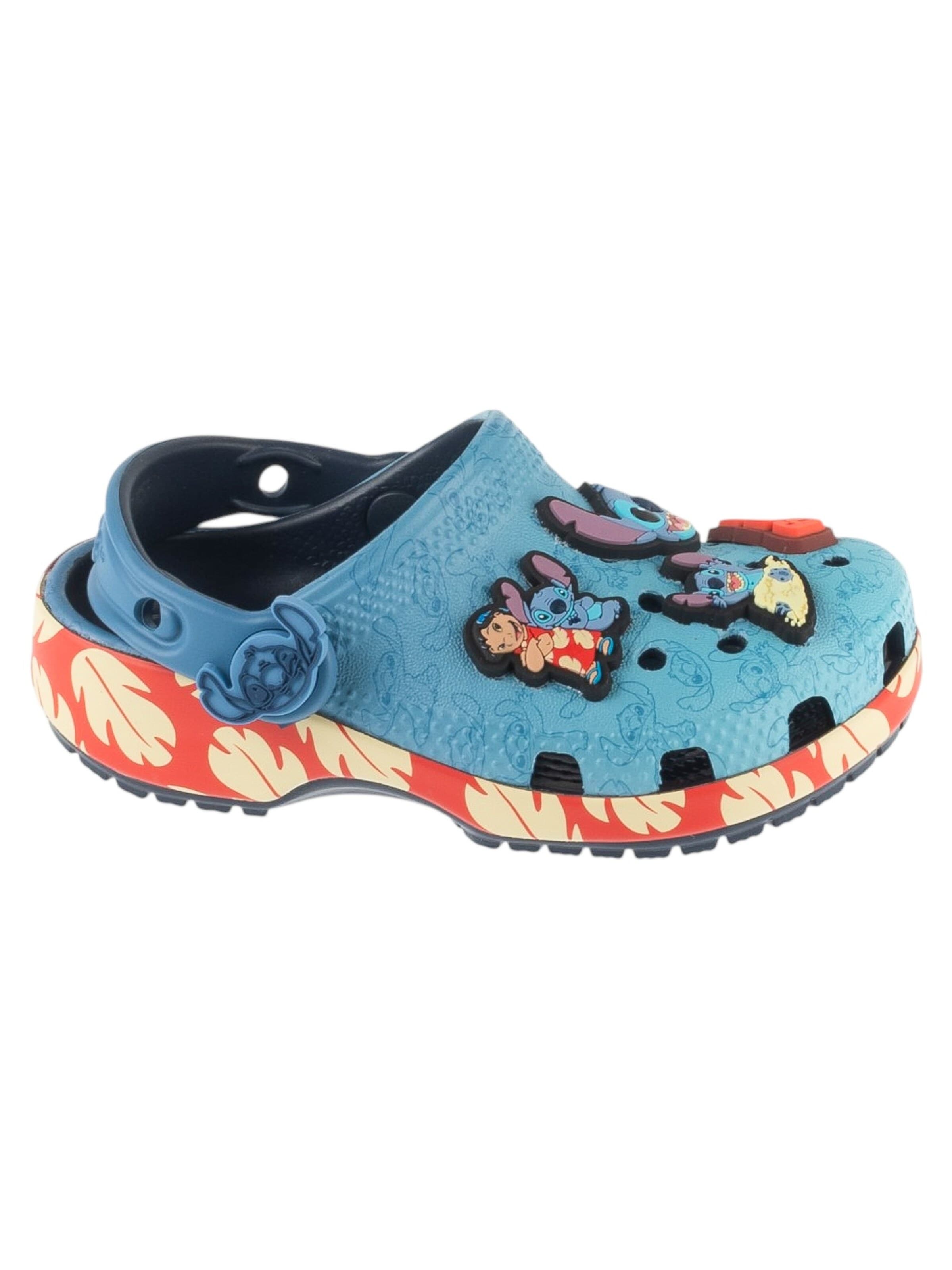 Crocs Sandalen 'Classic Stitch Clog T' in Blauw: voorkant